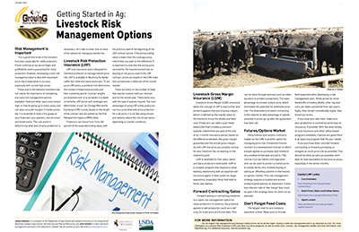 Getting Started In Ag: Livestock Risk Management Options | RightRisk ...